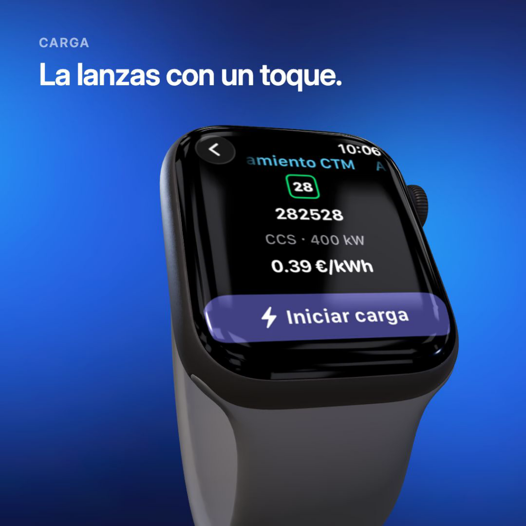 Iniciar carga en Zunder desde Apple Watch y Android Watch